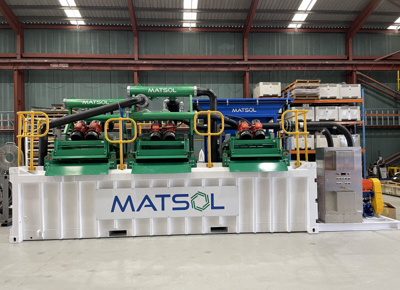 Waste processing machine inside a plant